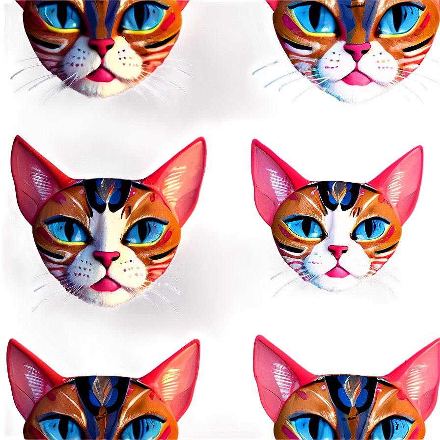 Cat Face Pattern Png Iog PNG