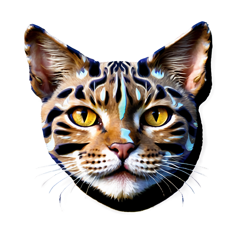 Cat Face Pattern Png Ovi PNG