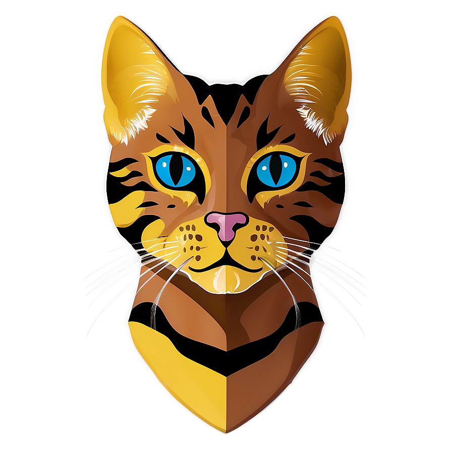Cat Face Silhouette Png 06122024 PNG
