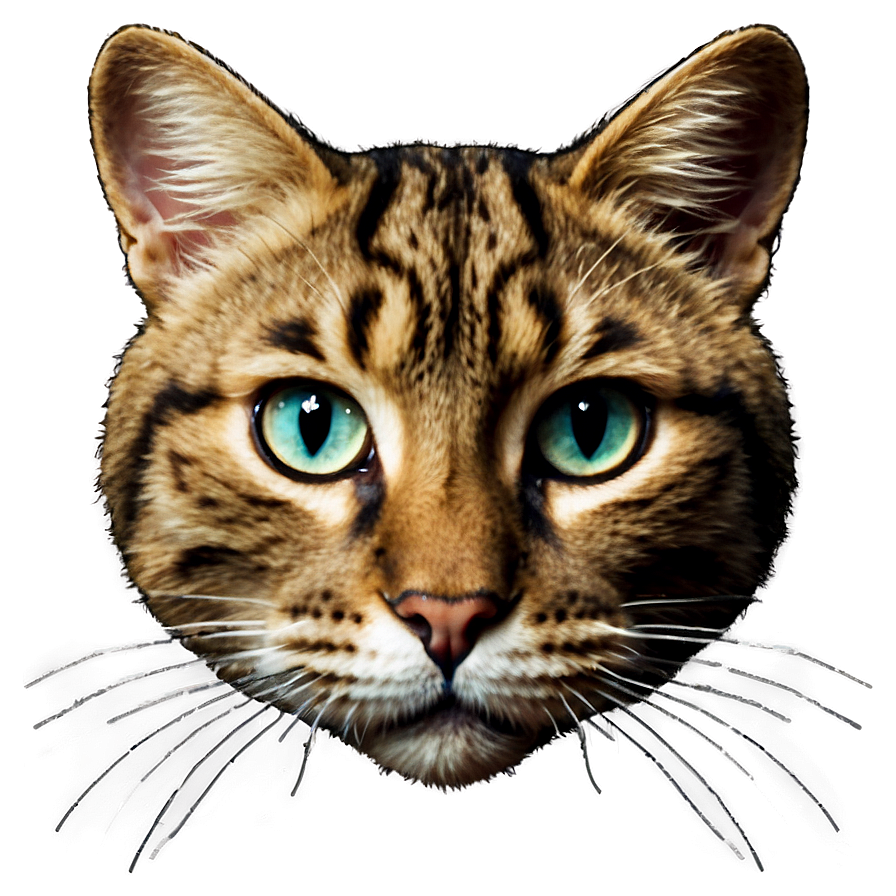 Cat Face With Whiskers Png 06122024 PNG