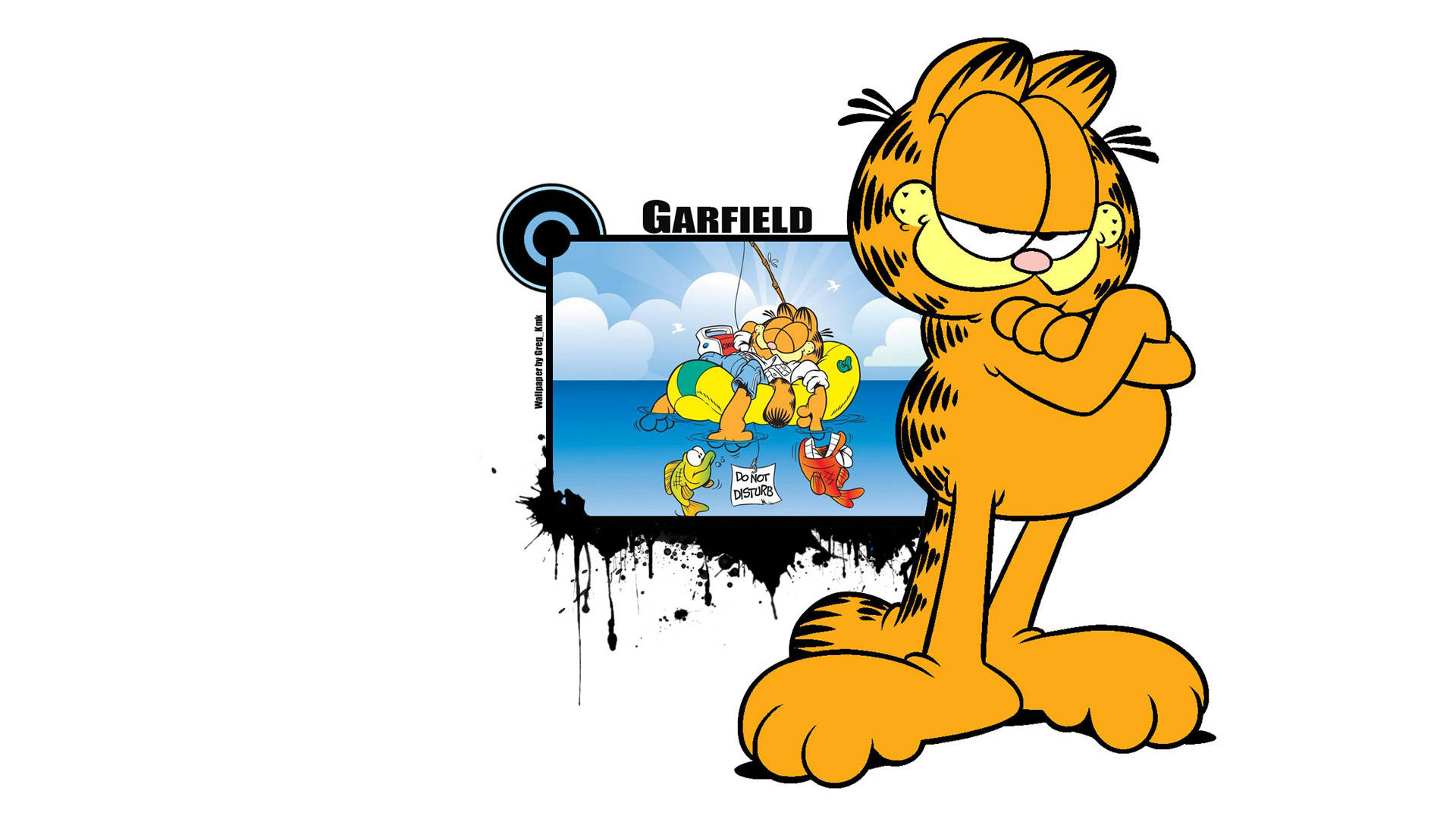 Cat Garfield And Picture Frame Wallpaper