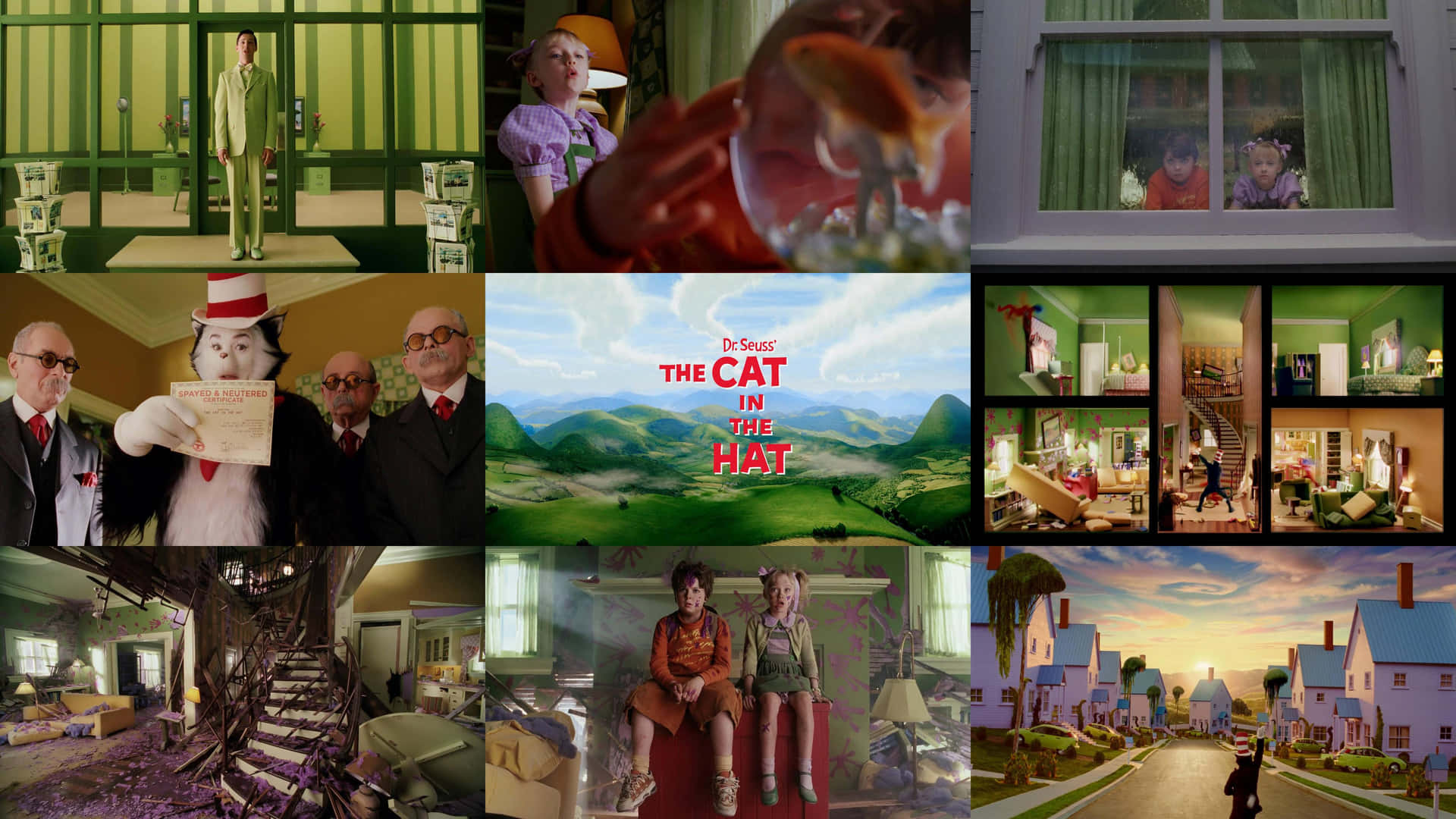 A Collage Of Images Of Dr Seuss's Cat In The Hat