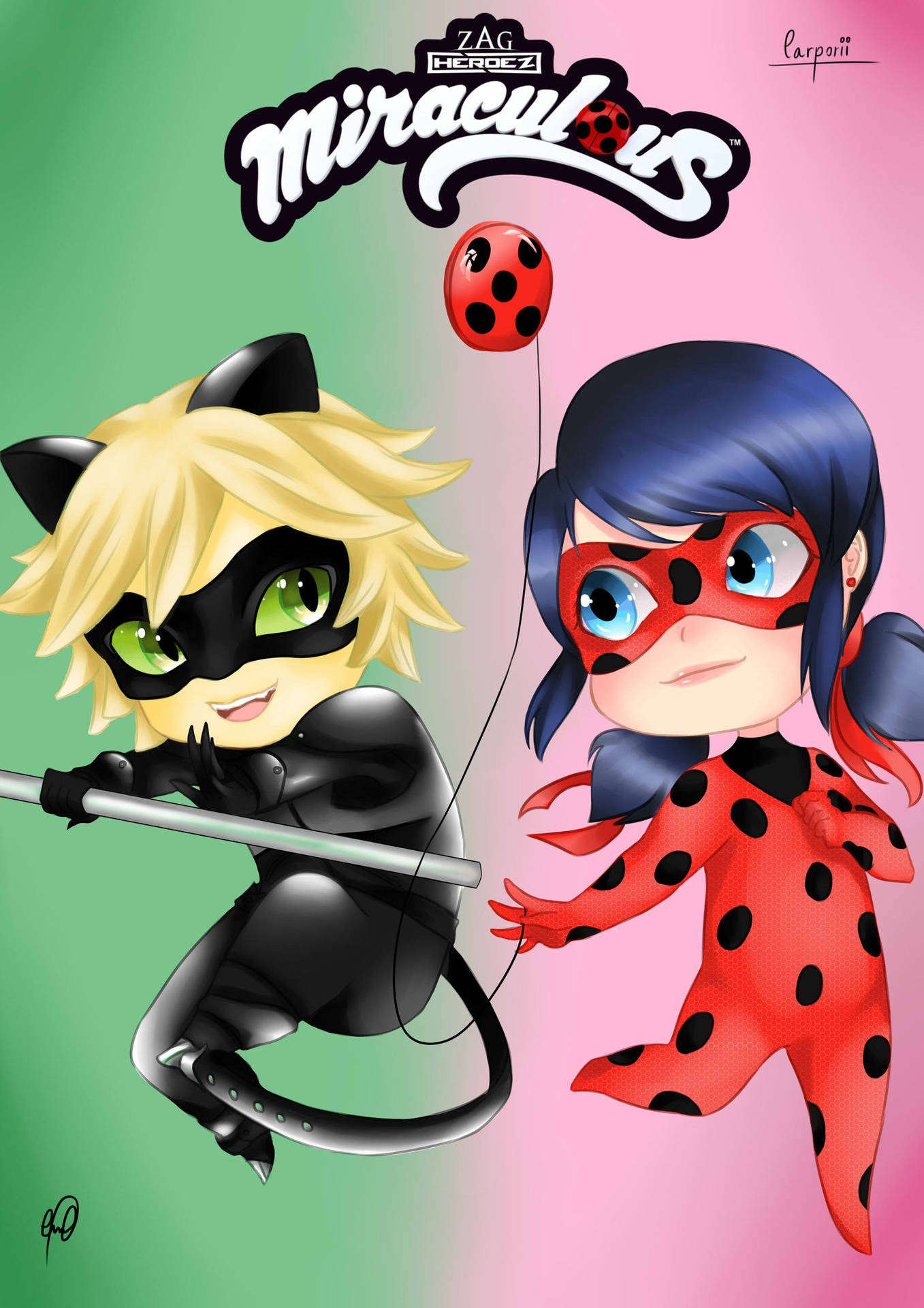 Cat Noir Cute Poster Wallpaper