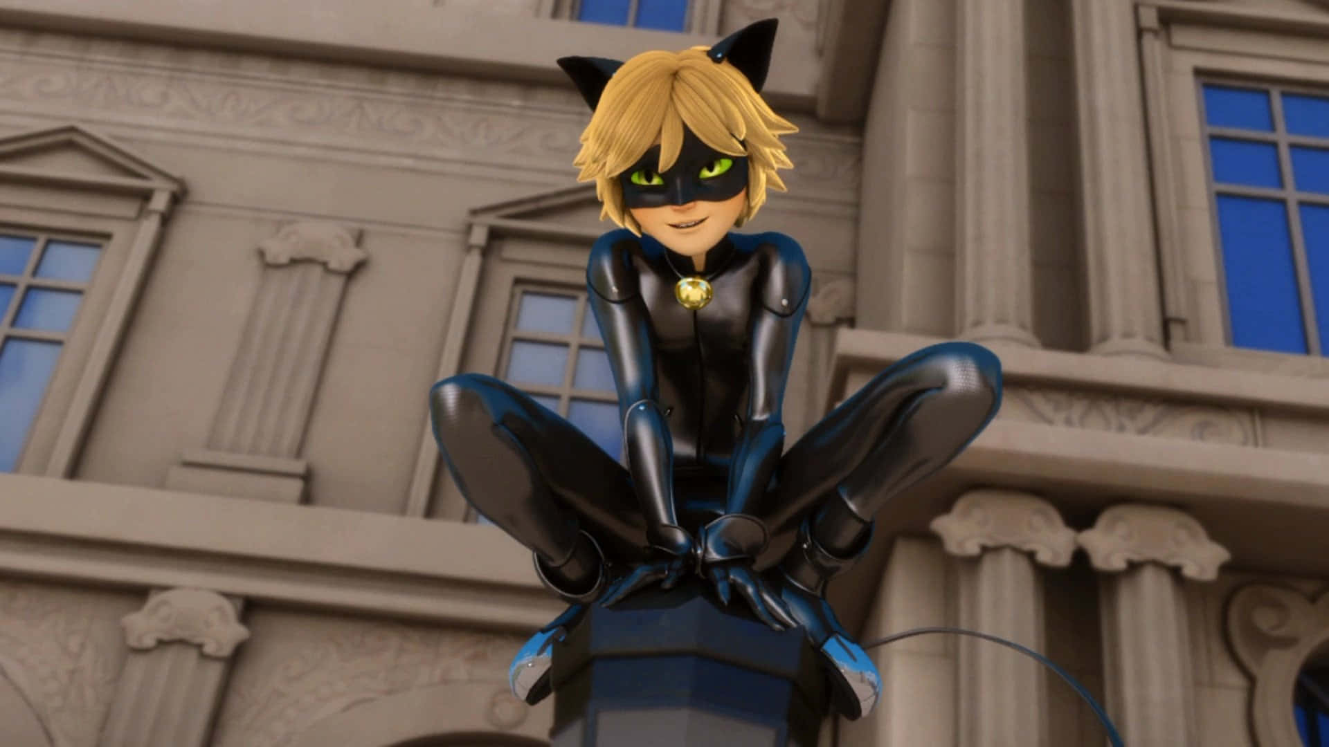 Cat Noir protecting the city