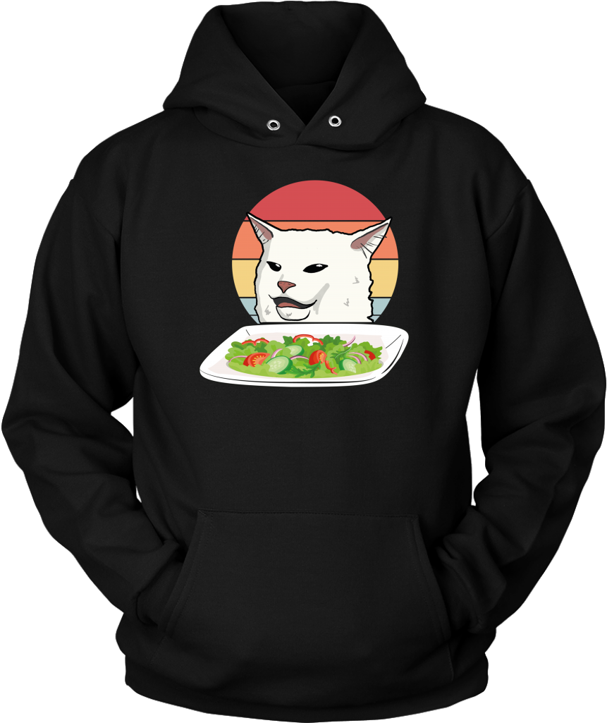 Cat Salad Hoodie Meme PNG