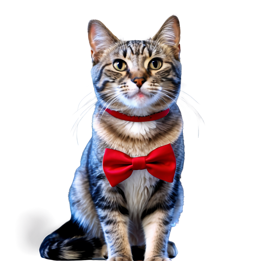 Cat With Bow Tie Png A PNG