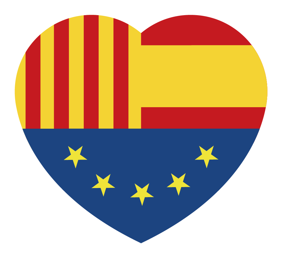 Catalonia E U Heart Flag PNG