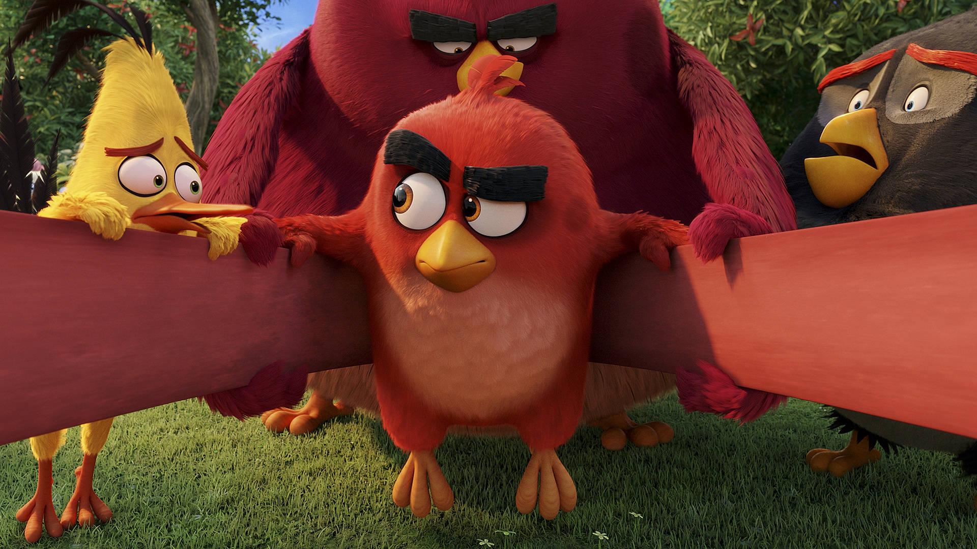 Catapult Scene From The Angry Birds Movie Wallpaper