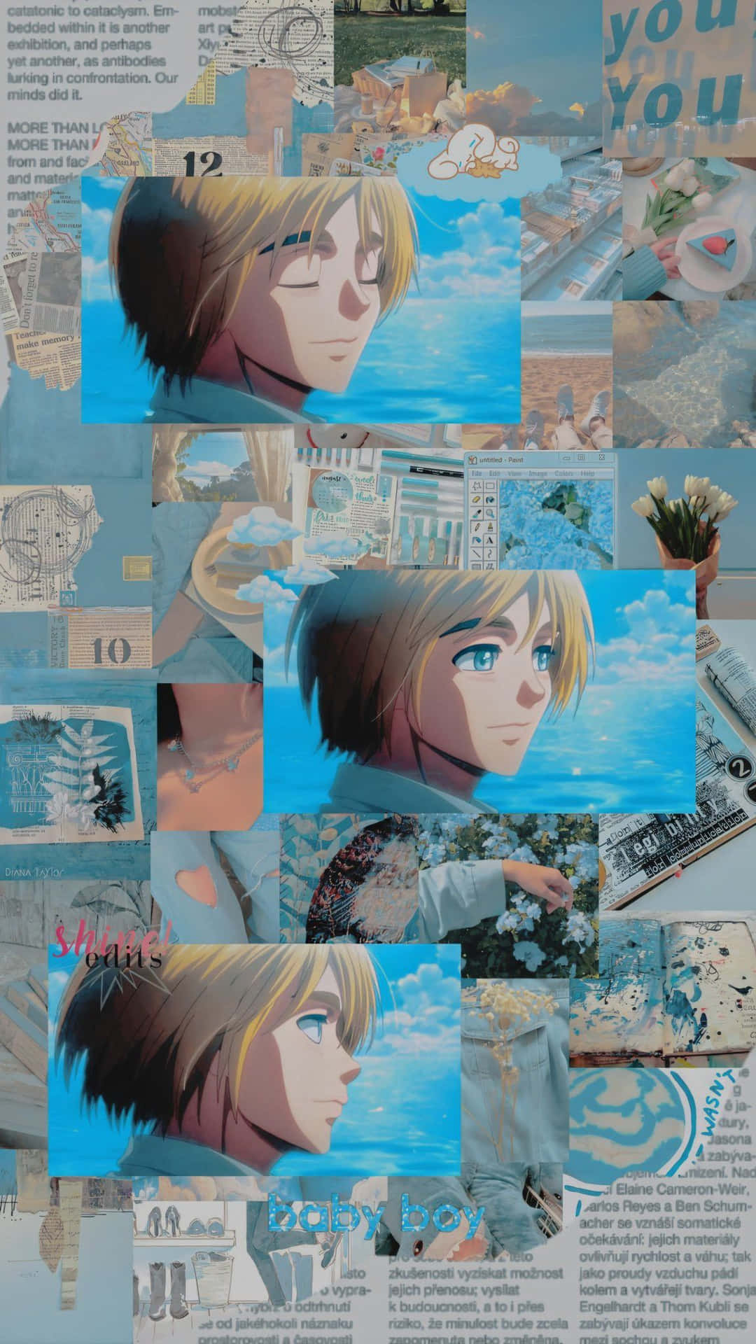 Uncollage De Imágenes De Personajes De Anime Fondo de pantalla