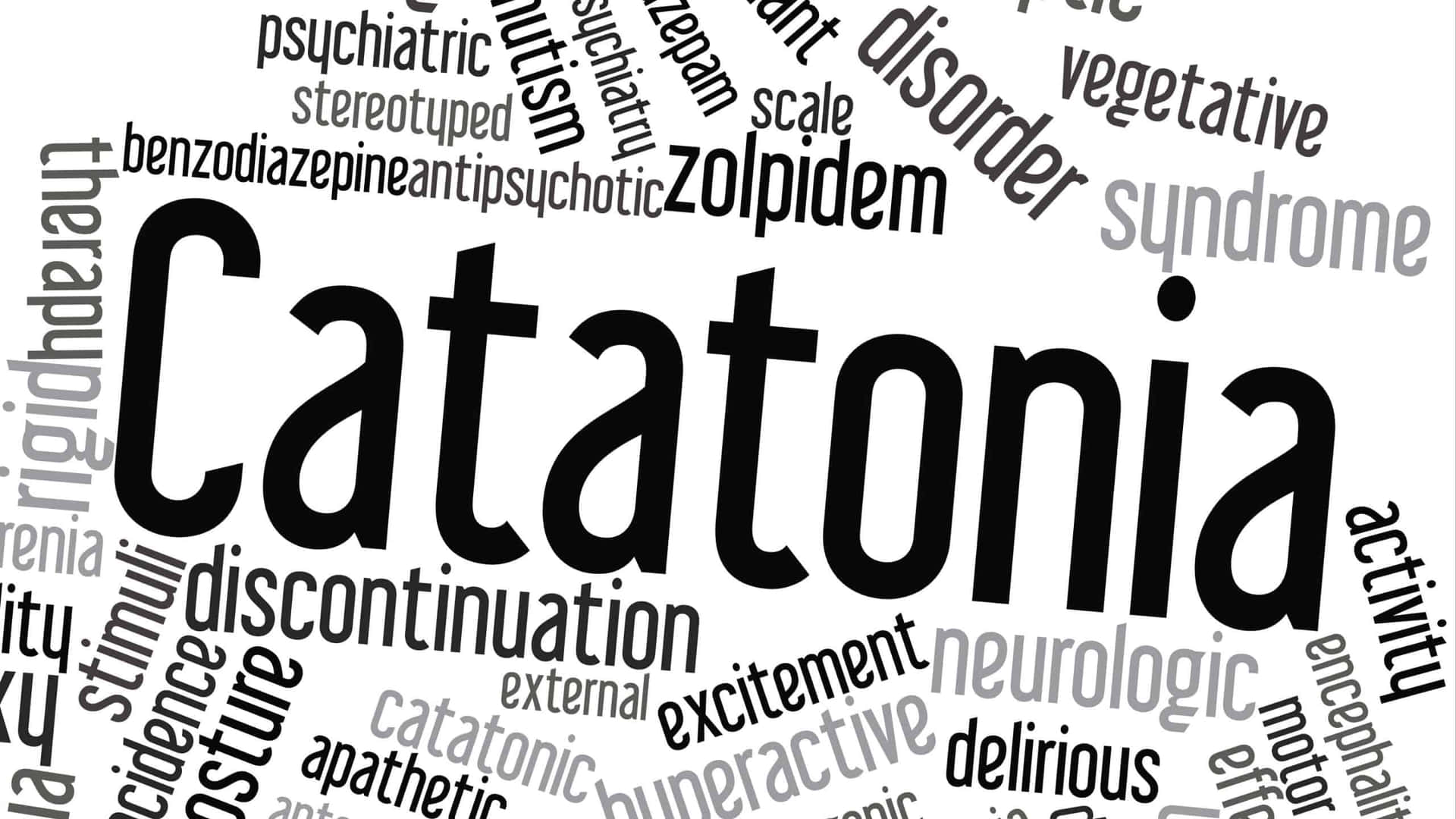 Catatonic In Catatonia Word Cloud Wallpaper