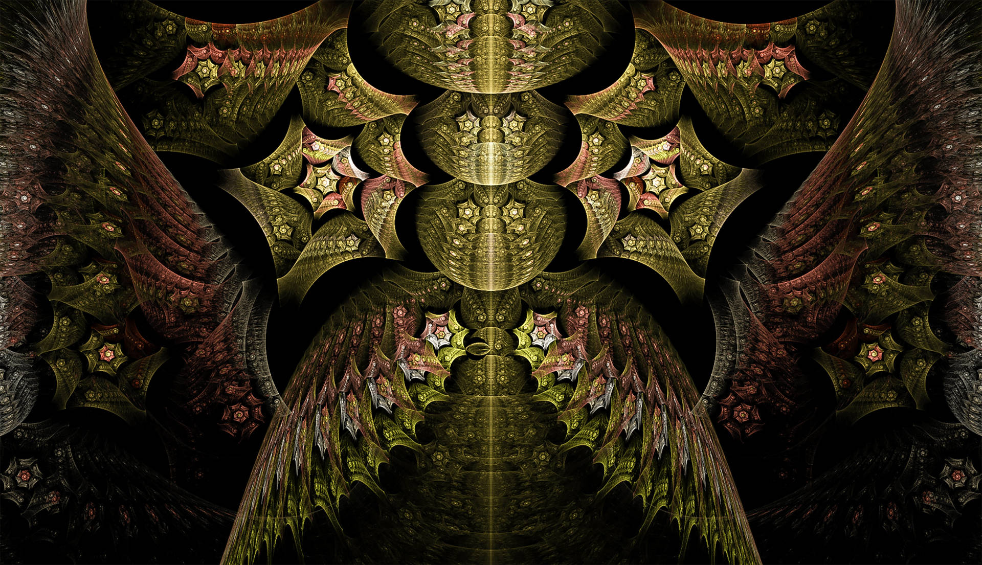 Caterpillar Inspired Fractal Design Wallpaper