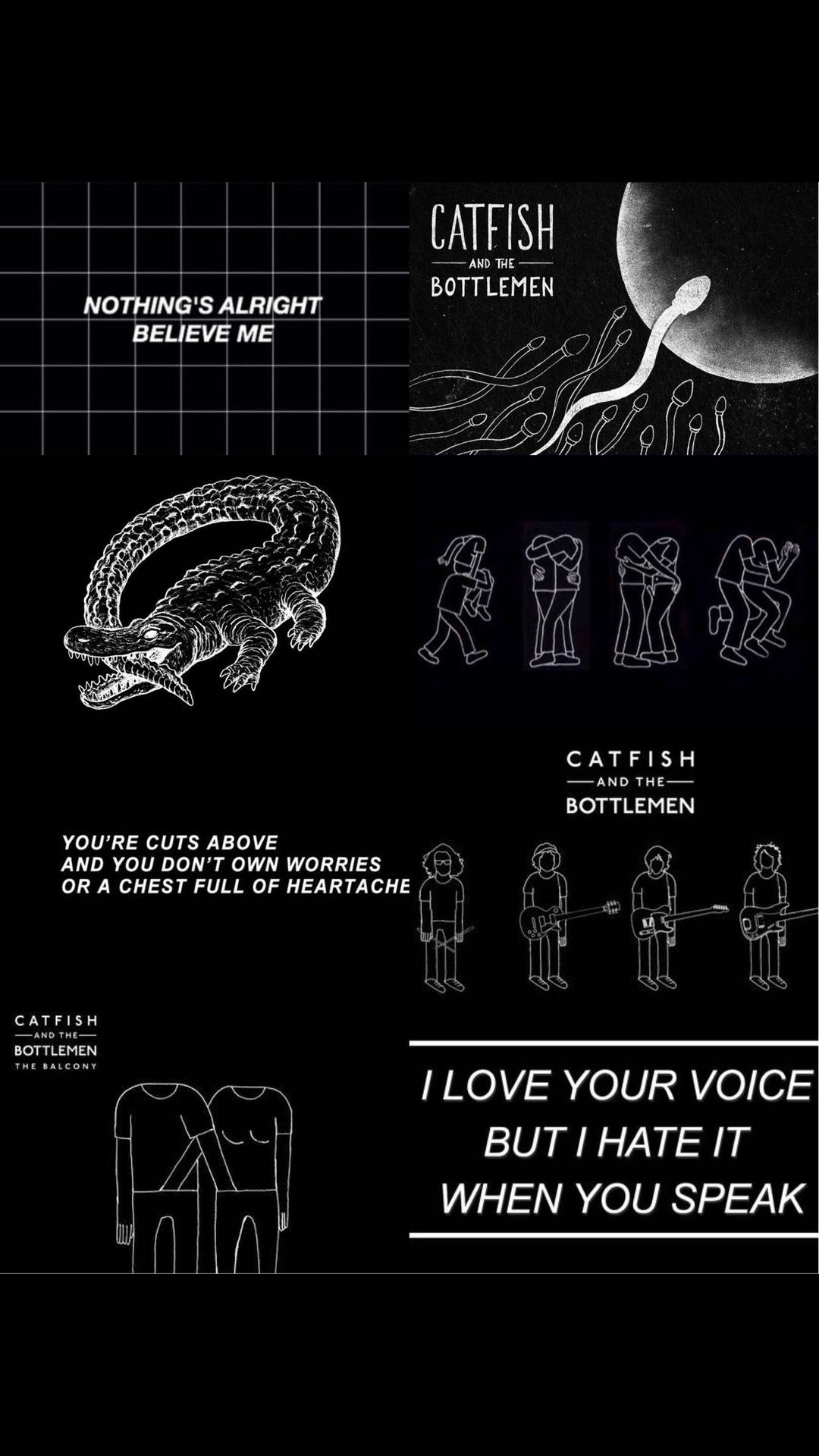 Catfish And The Bottlemen Indie Phone Collage Wallpaper