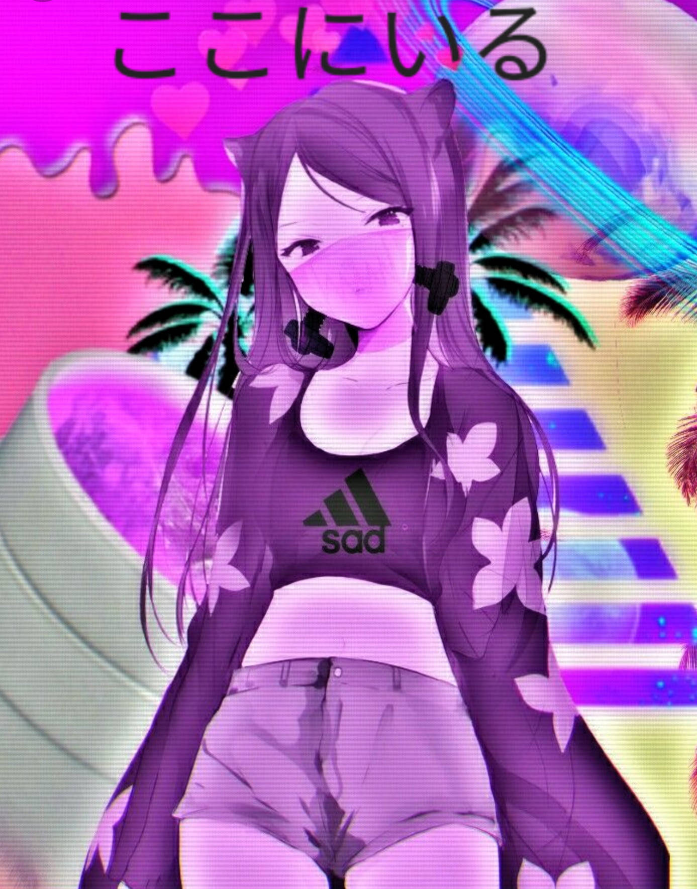 Chicagato Púrpura Con Estética De Anime Fondo de pantalla