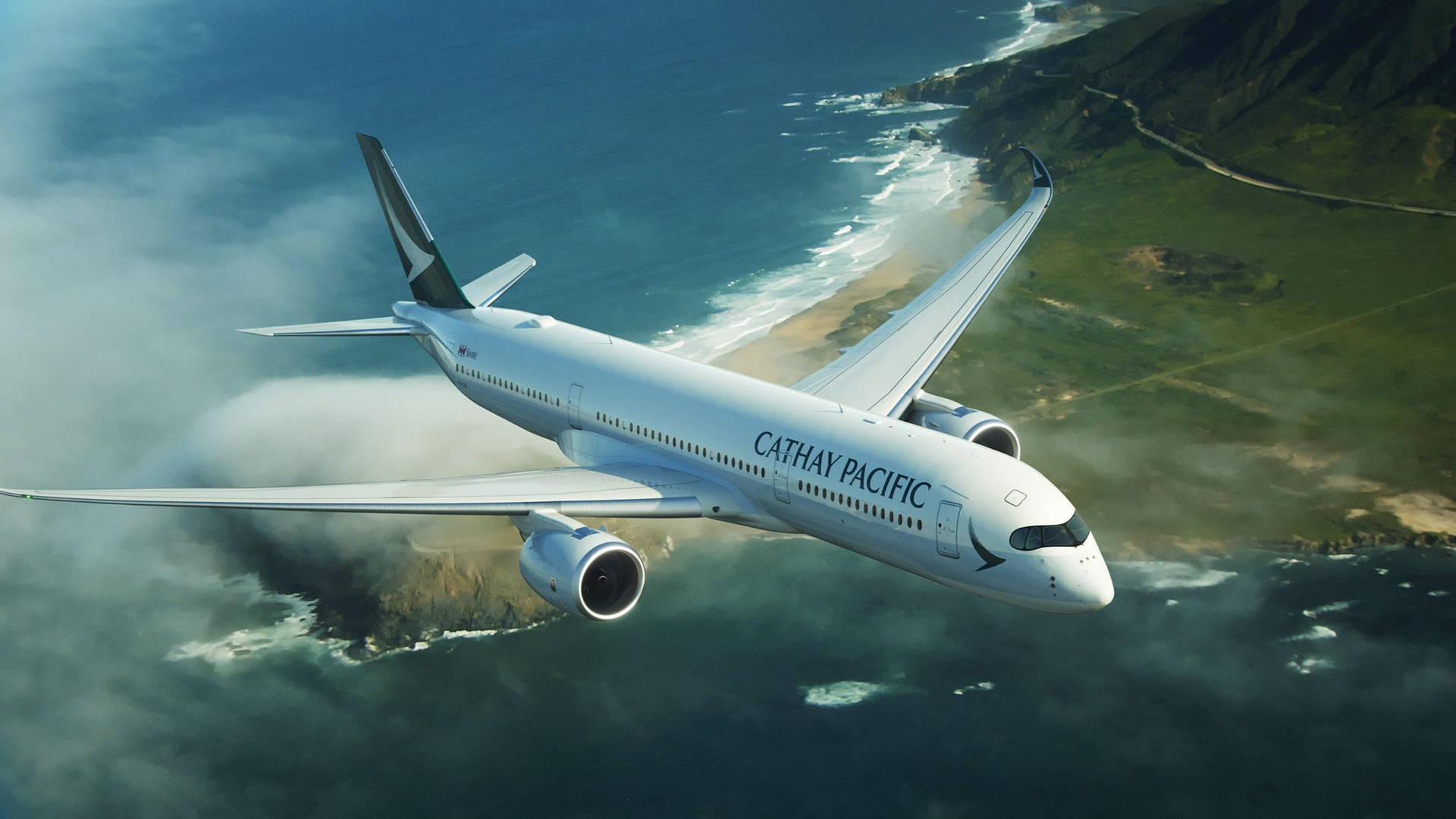 Cathay Pacific Aerial View Wallpaper