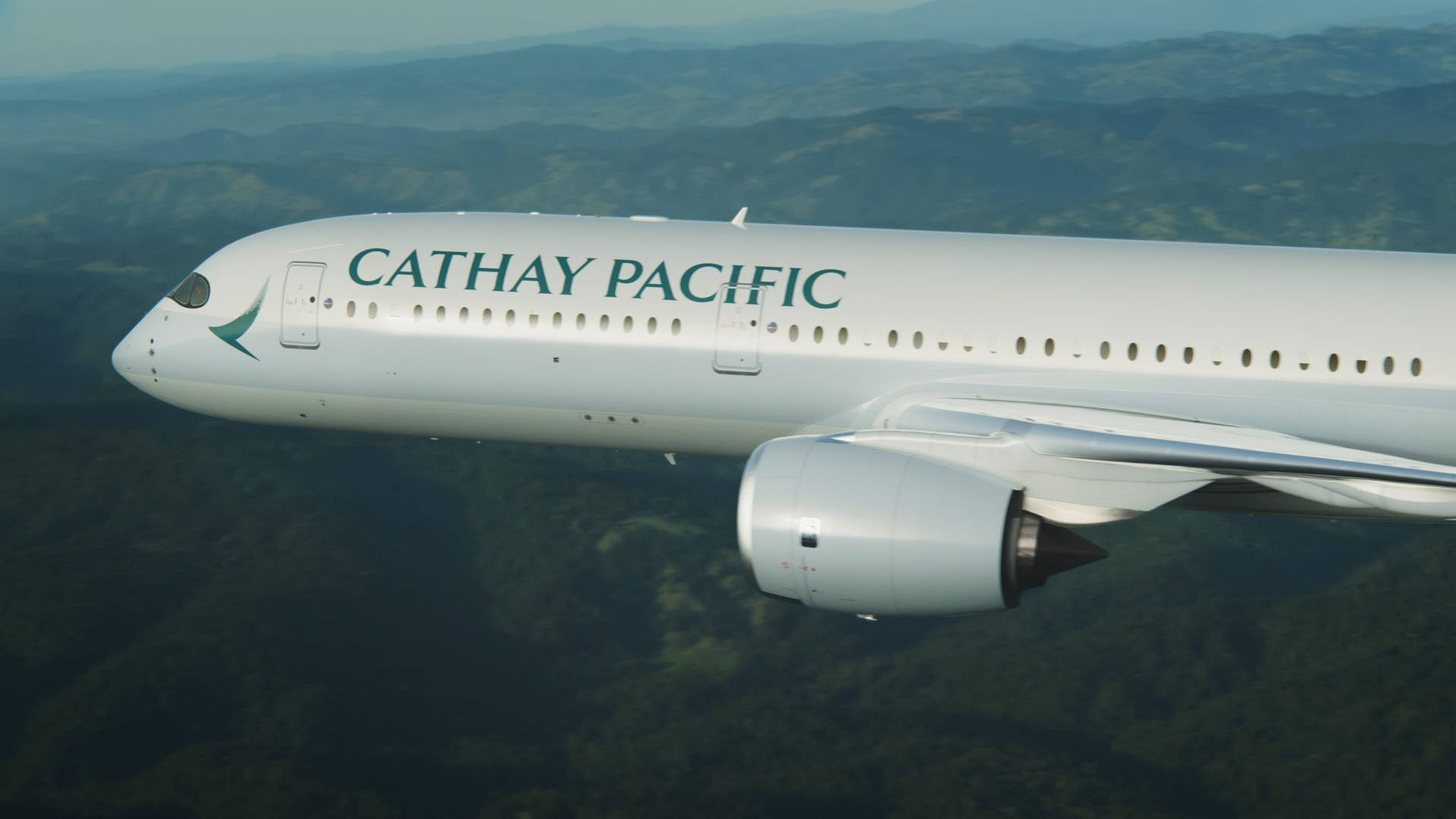 Cathaypacific Mountain View (vista De La Montaña De Cathay Pacific) Fondo de pantalla