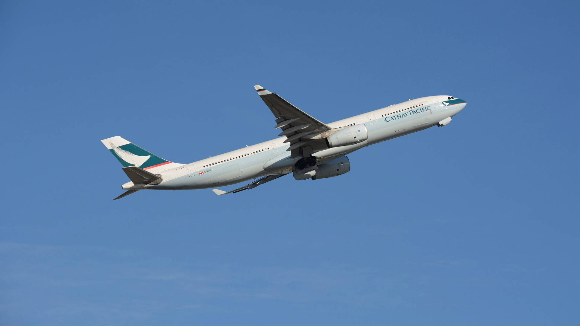 Cathay Pacific Plain Blue Sky Wallpaper