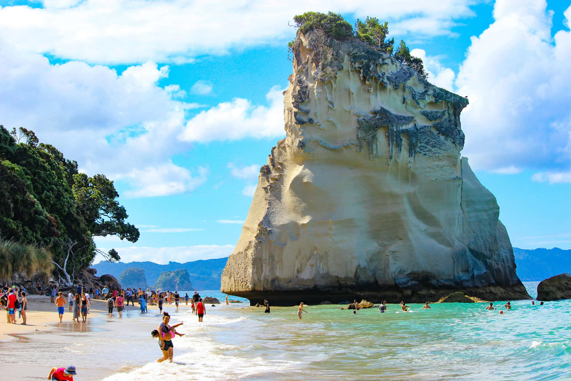 Cathedral Cove Beach New Zealand Wallpaper