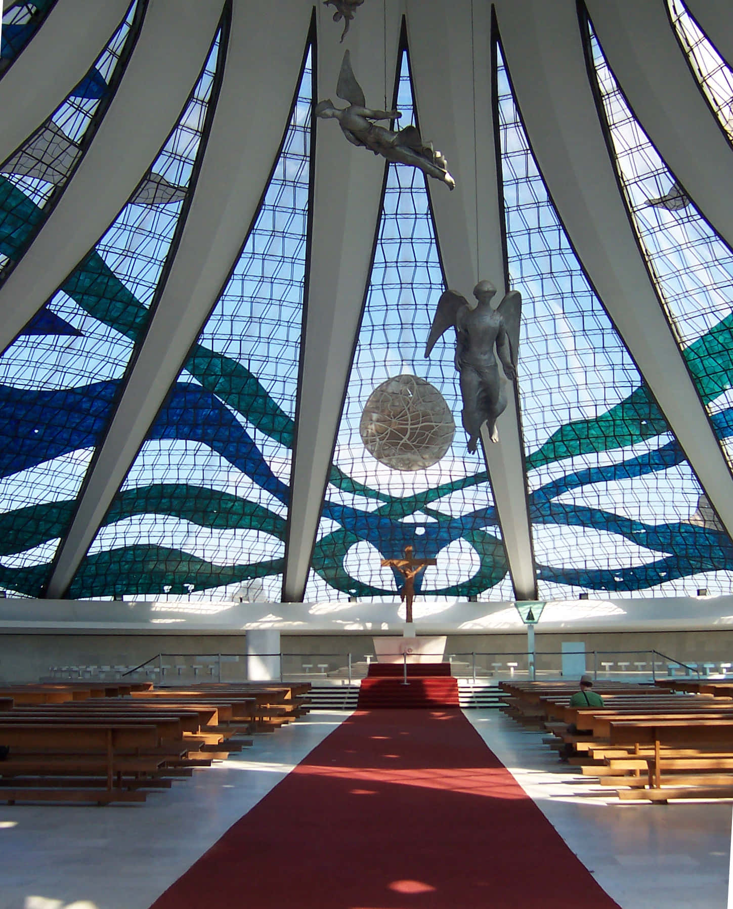 Cathedral Of Brasilia Angel Statues Wallpaper