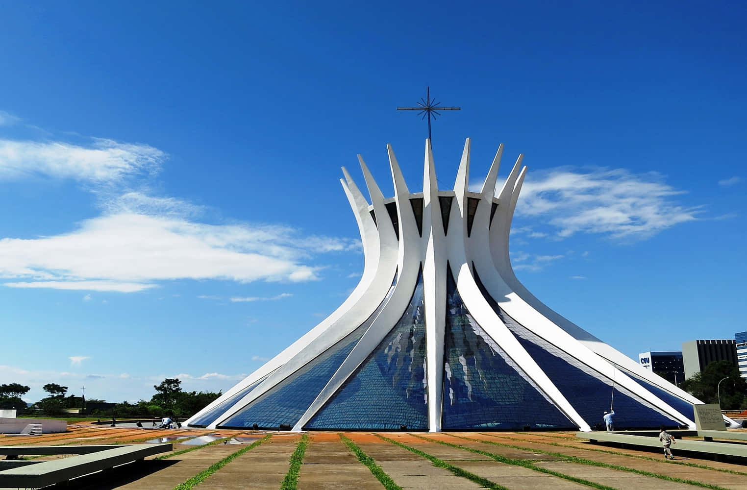 Cathedral Of Brasilia In The Morning Wallpaper
