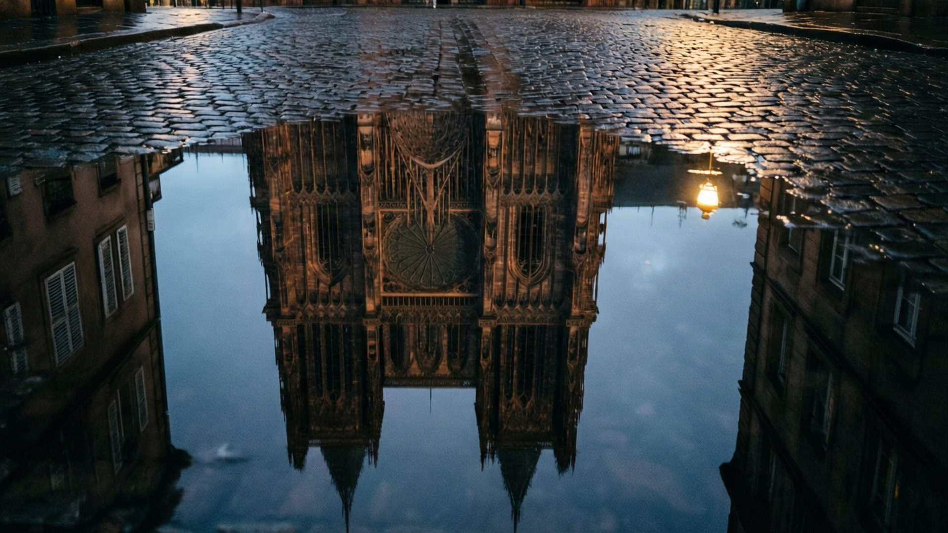 Katedral Reflektion Vandpyt Wallpapers