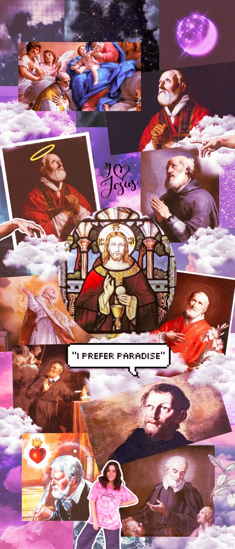 Catholic Aesthetic Collage Wallpaper