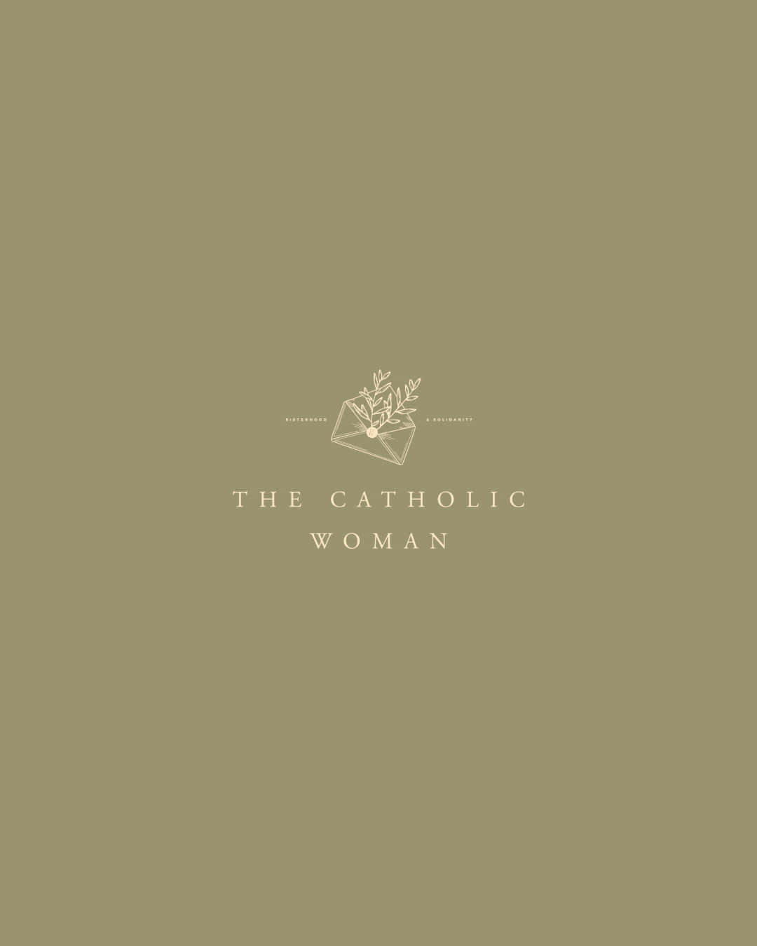 Catholic Woman Minimalist Design Wallpaper