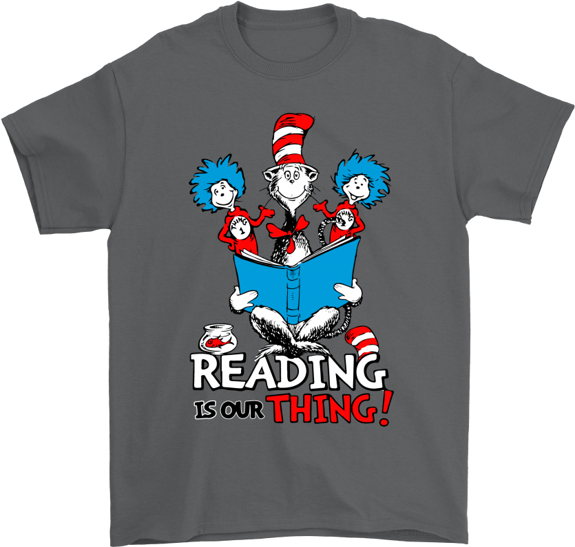 Download Catinthe Hat Reading T Shirt Design | Wallpapers.com