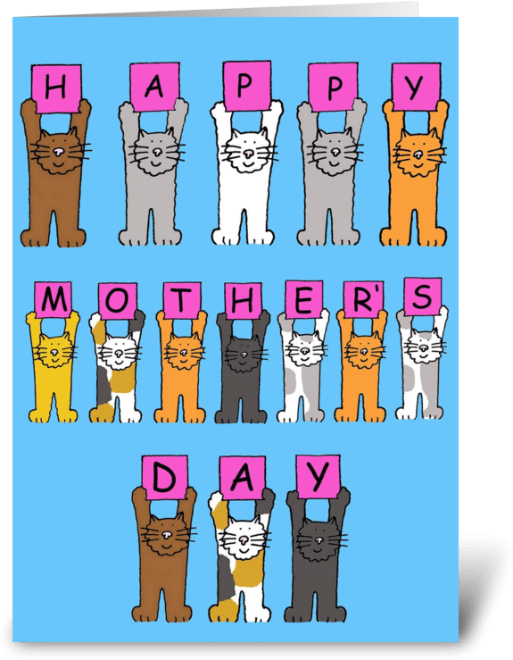 Cats Celebrating Mothers Day PNG