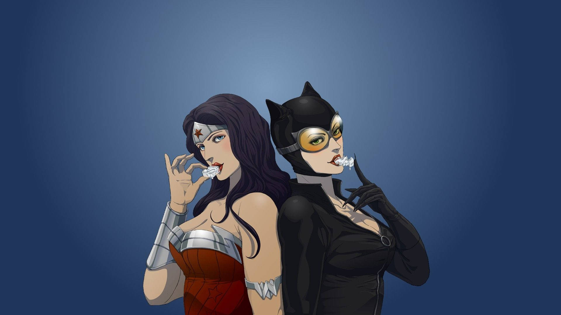 Catwoman And Wonderwoman Background
