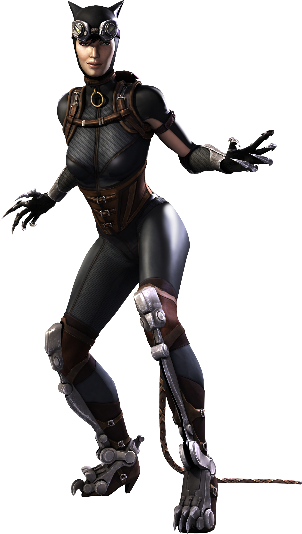 Catwoman Animated Character Pose PNG