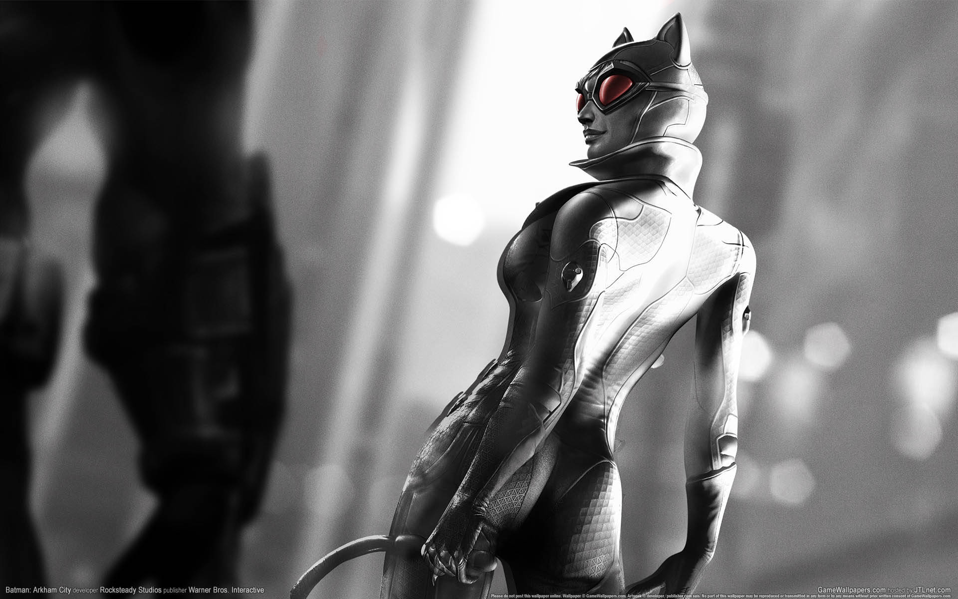 Catwoman Black And White Batman Arkham City Background