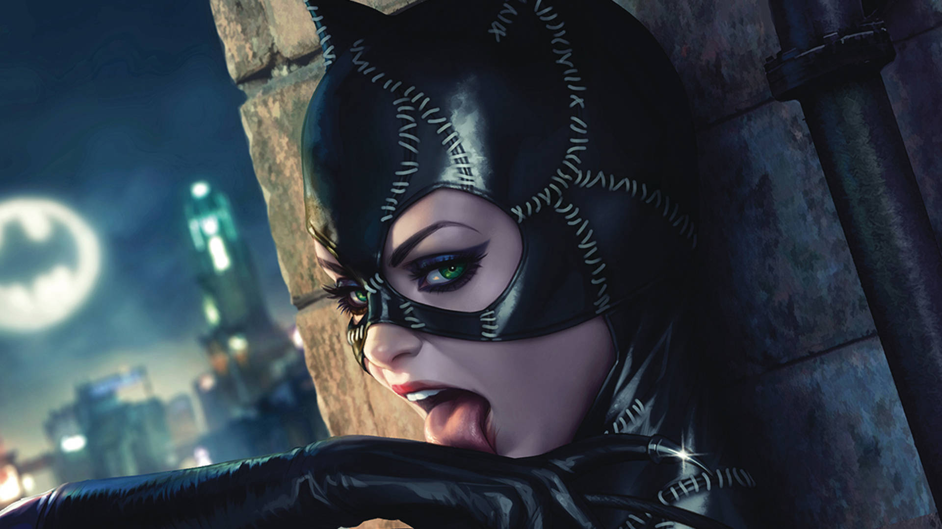 Catwoman Digital Art Background