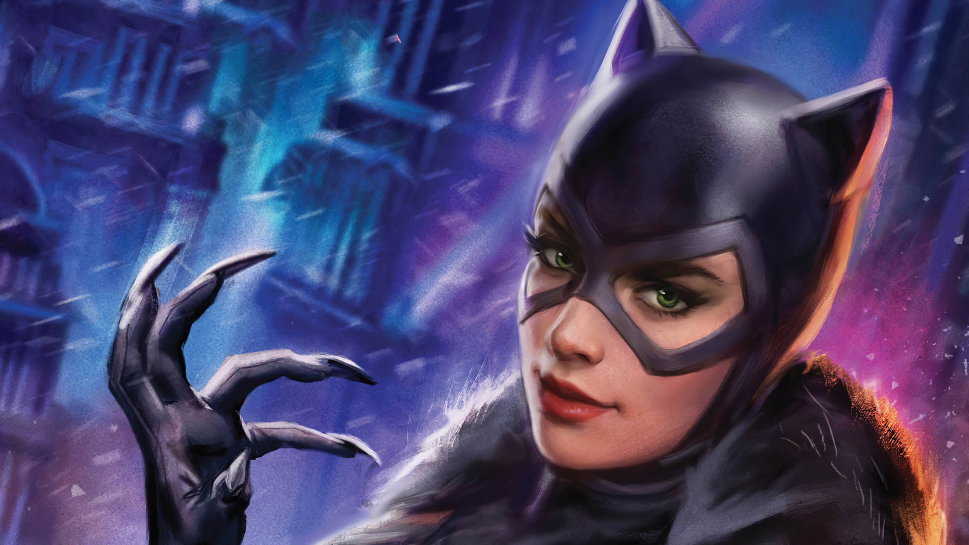 Catwoman Digital Painting Background