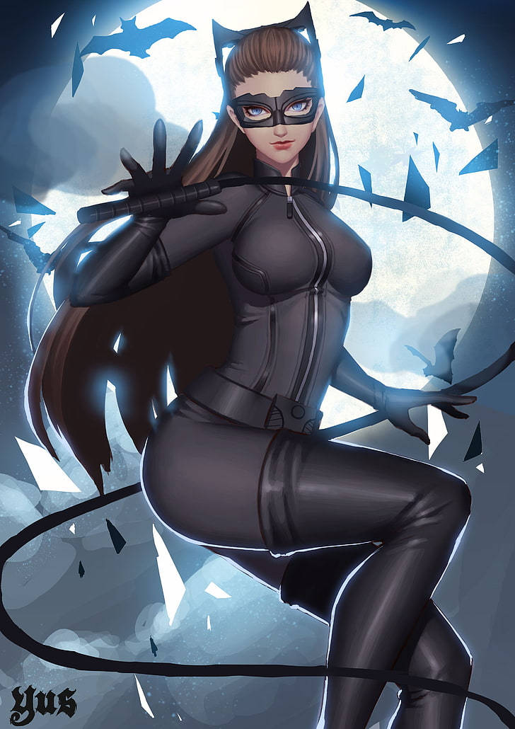 Catwoman Fanart From Batman Arkham Knight Iphone Background
