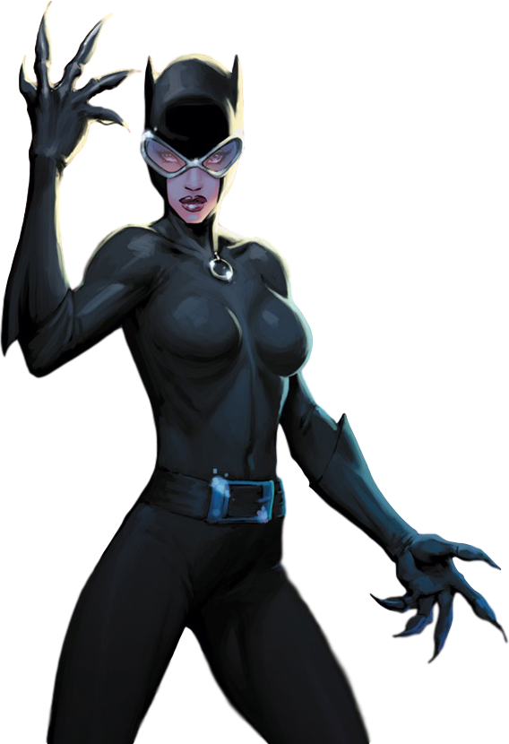 Catwoman Iconic Pose PNG