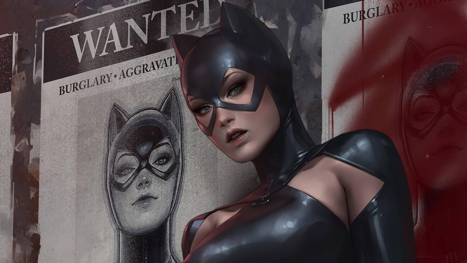 Catwoman Wanted Supervillain Wallpaper
