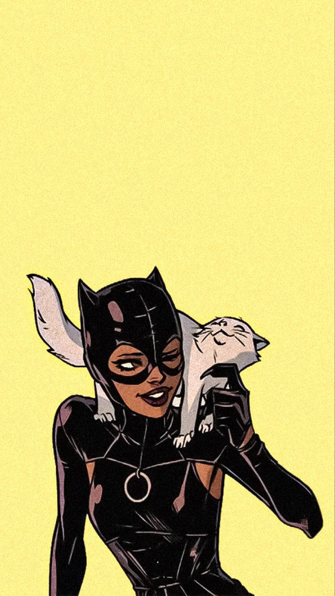 Catwoman With A Cat Wallpaper