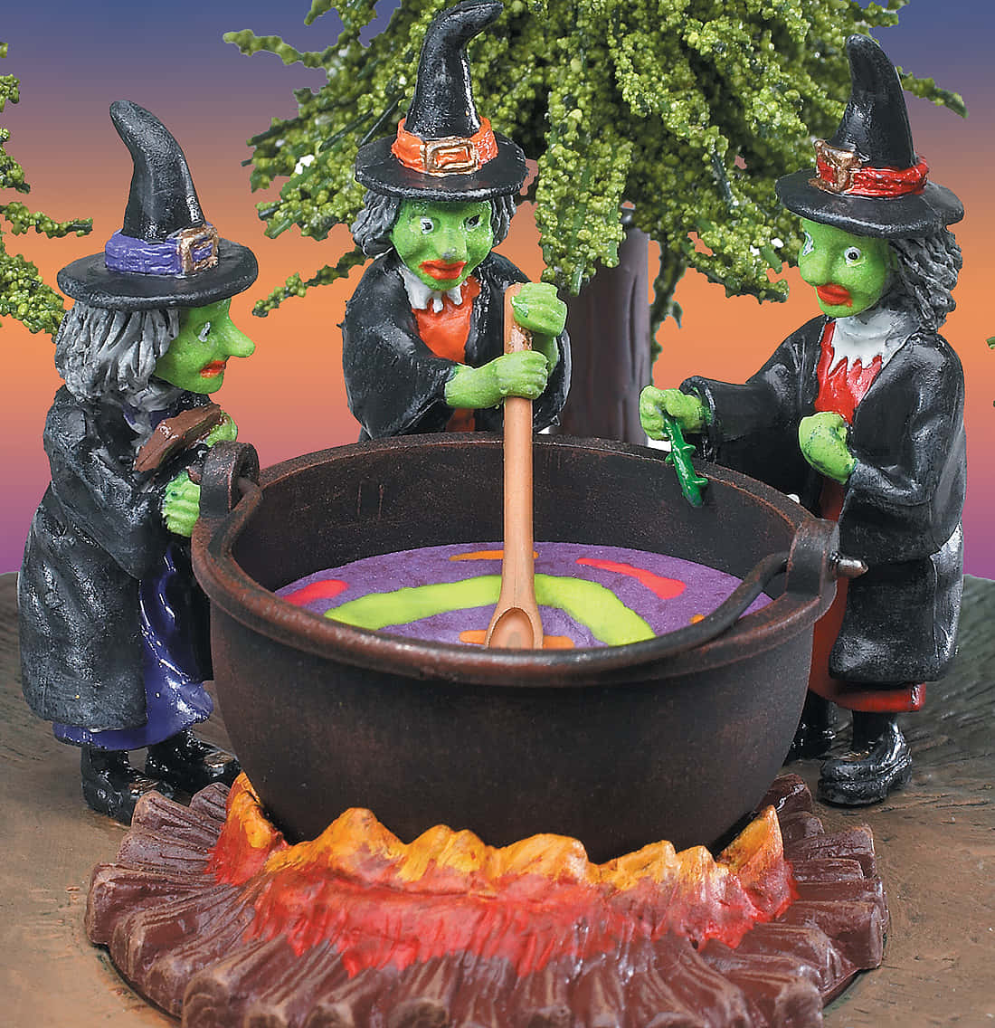 A Magical Cauldron in a Dark Forest Wallpaper