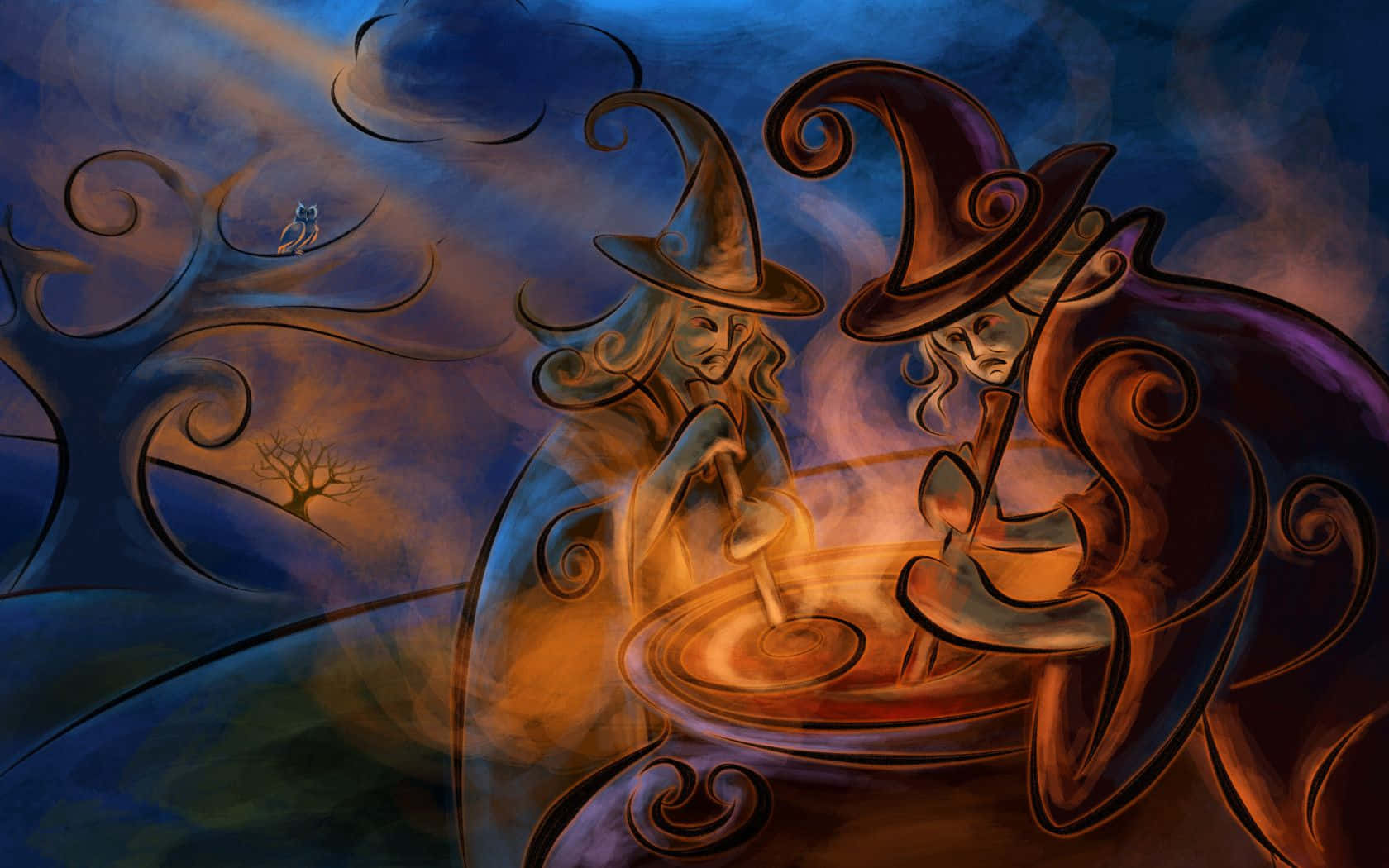Enchanting Magical Cauldron Wallpaper