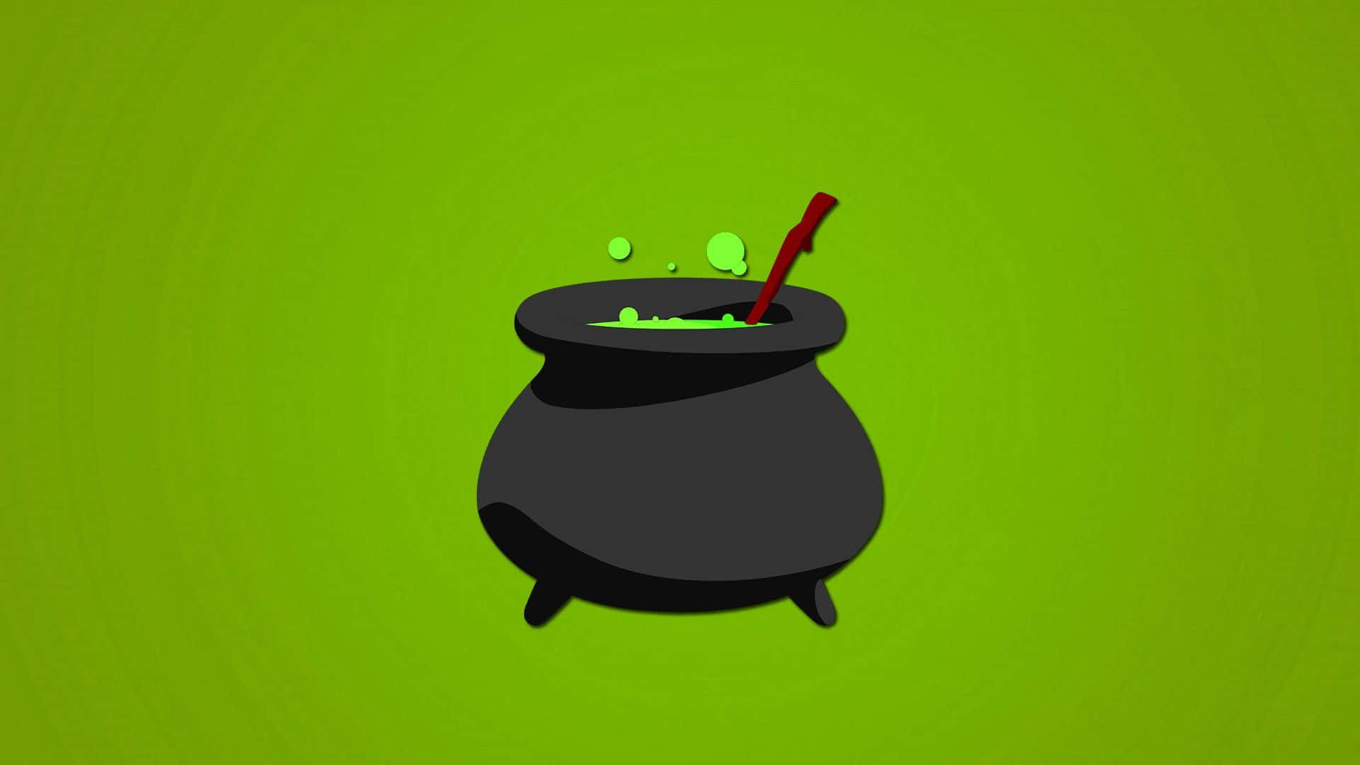 A Magical Cauldron with Eerie Smoke Wallpaper