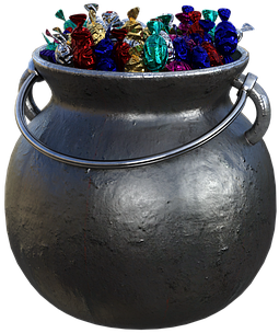 Cauldron Fullof Gems PNG
