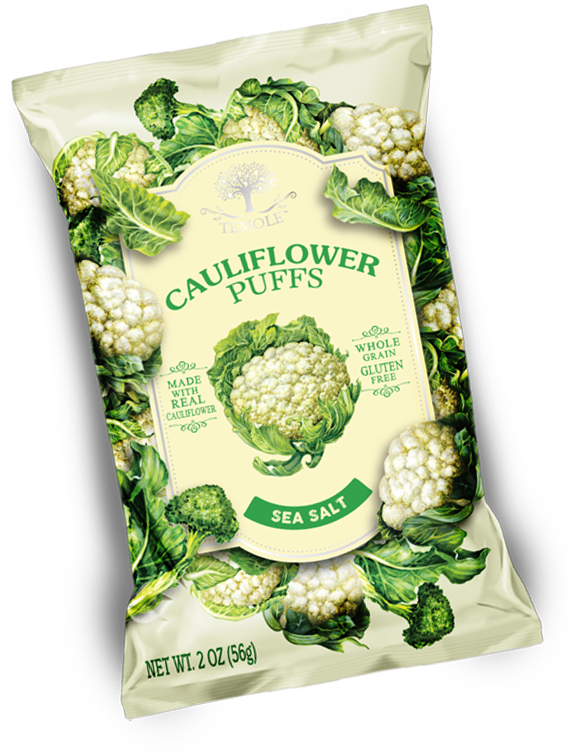 Cauliflower Puffs Snack Packaging PNG