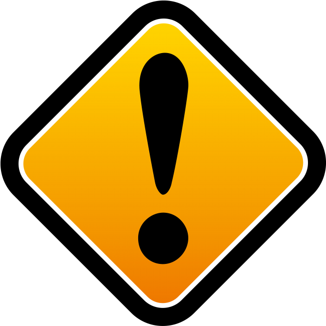 Caution Exclamation Warning Sign PNG