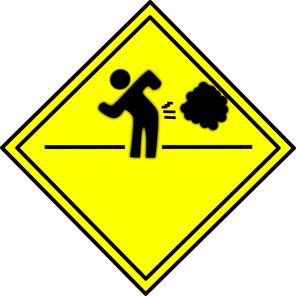Caution Fart Sign Graphic PNG