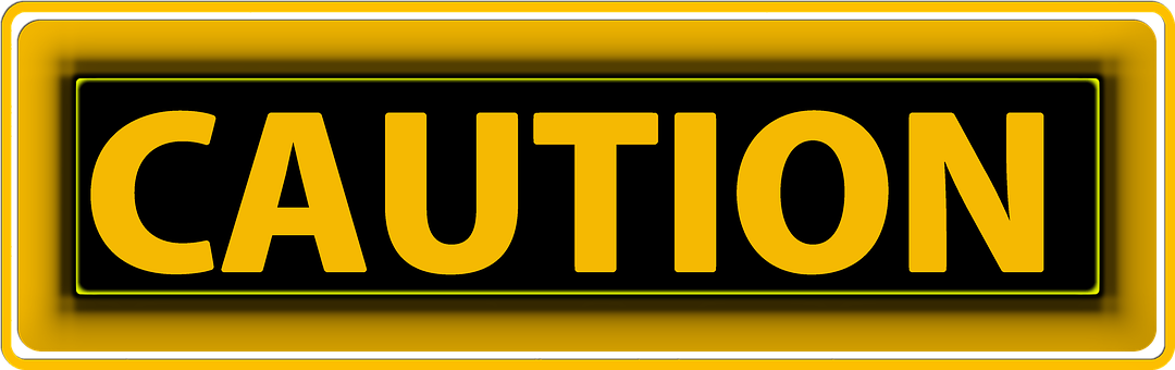 Caution Sign Banner PNG