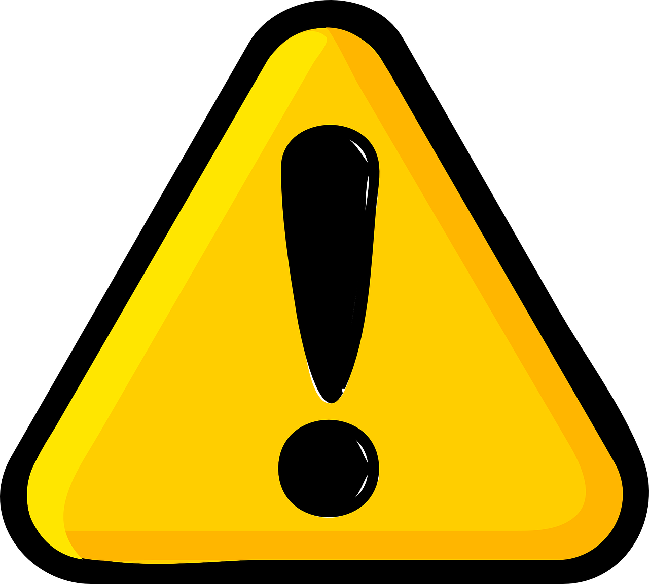Caution Sign Graphic PNG