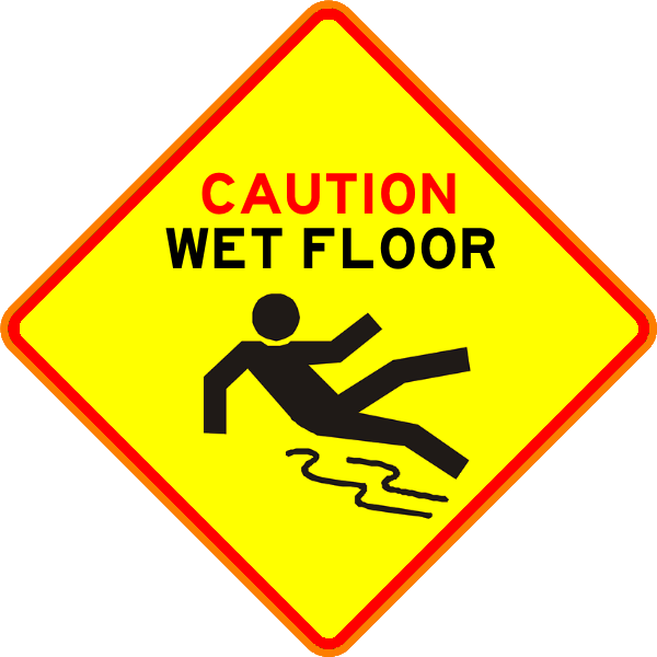 Caution Wet Floor Sign PNG