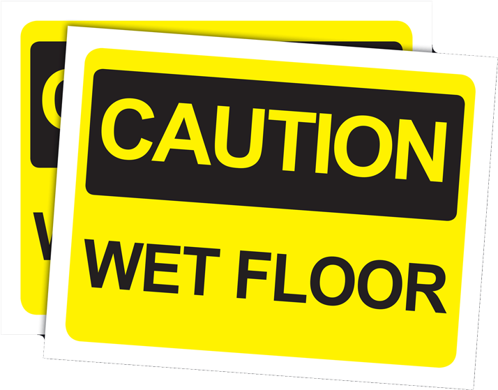 Caution Wet Floor Signs PNG