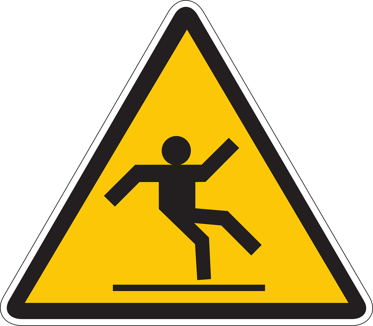 Caution_ Slippery_ Surface_ Sign PNG