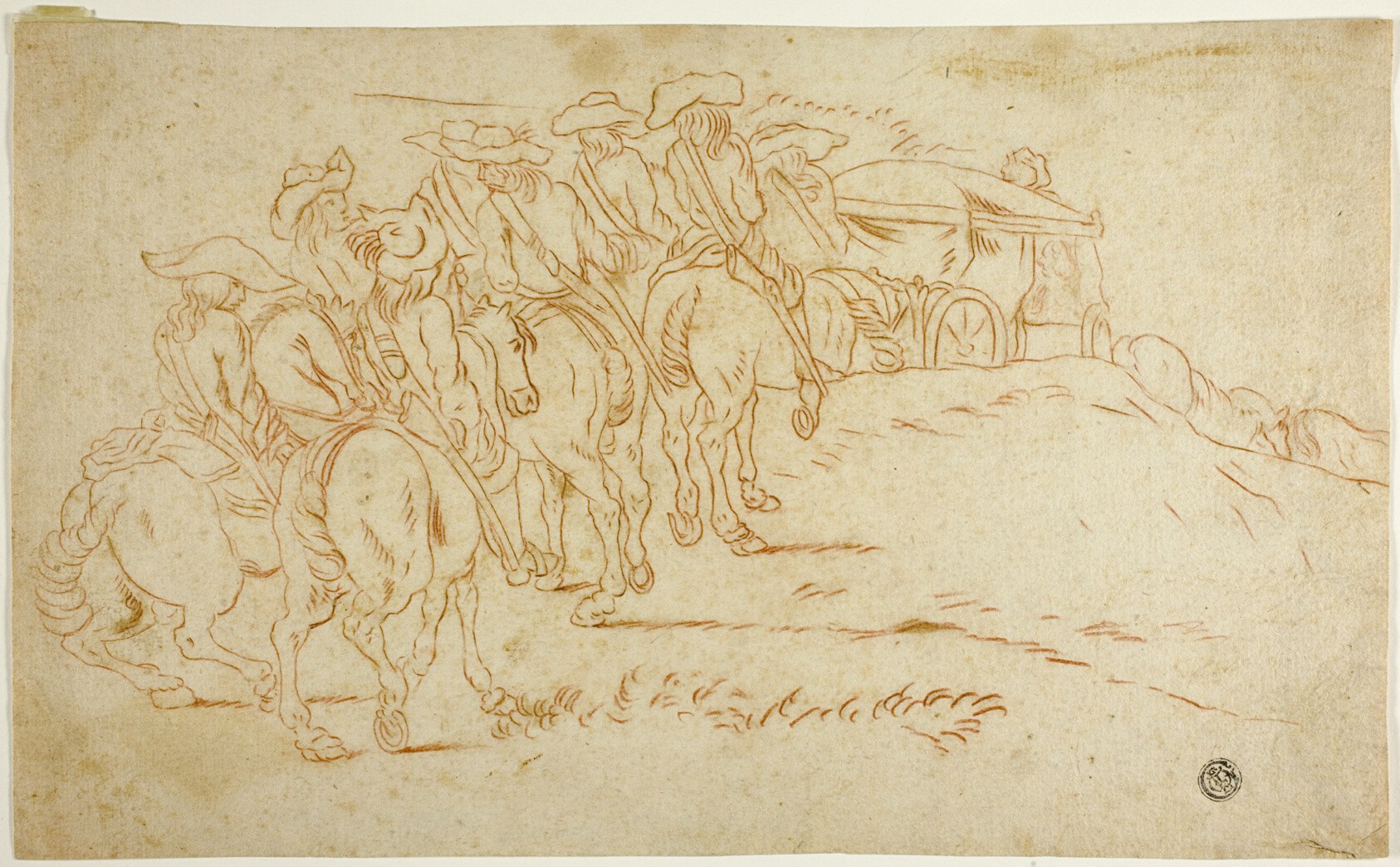 Cavalry Escorting Coach Wallpaper